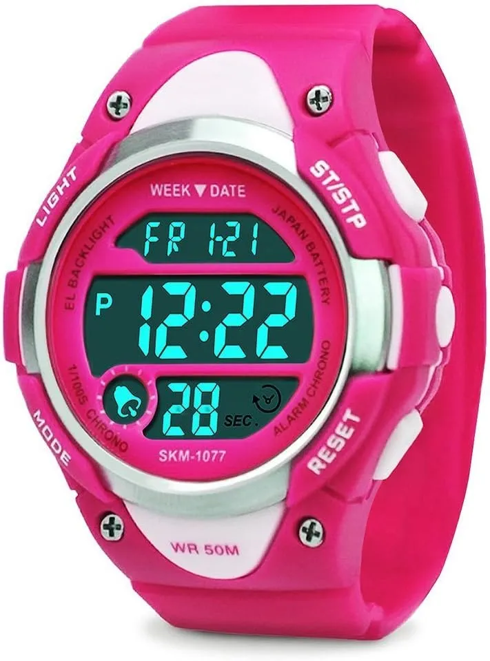 cofuo Boys Girls Sport Digital Watch, Kids Outdoor Waterproof Electronic Watches with LED Alarm Stopwatch