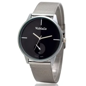 Creative Men Casual Classic Stainless Steel Mesh Wrist Watch