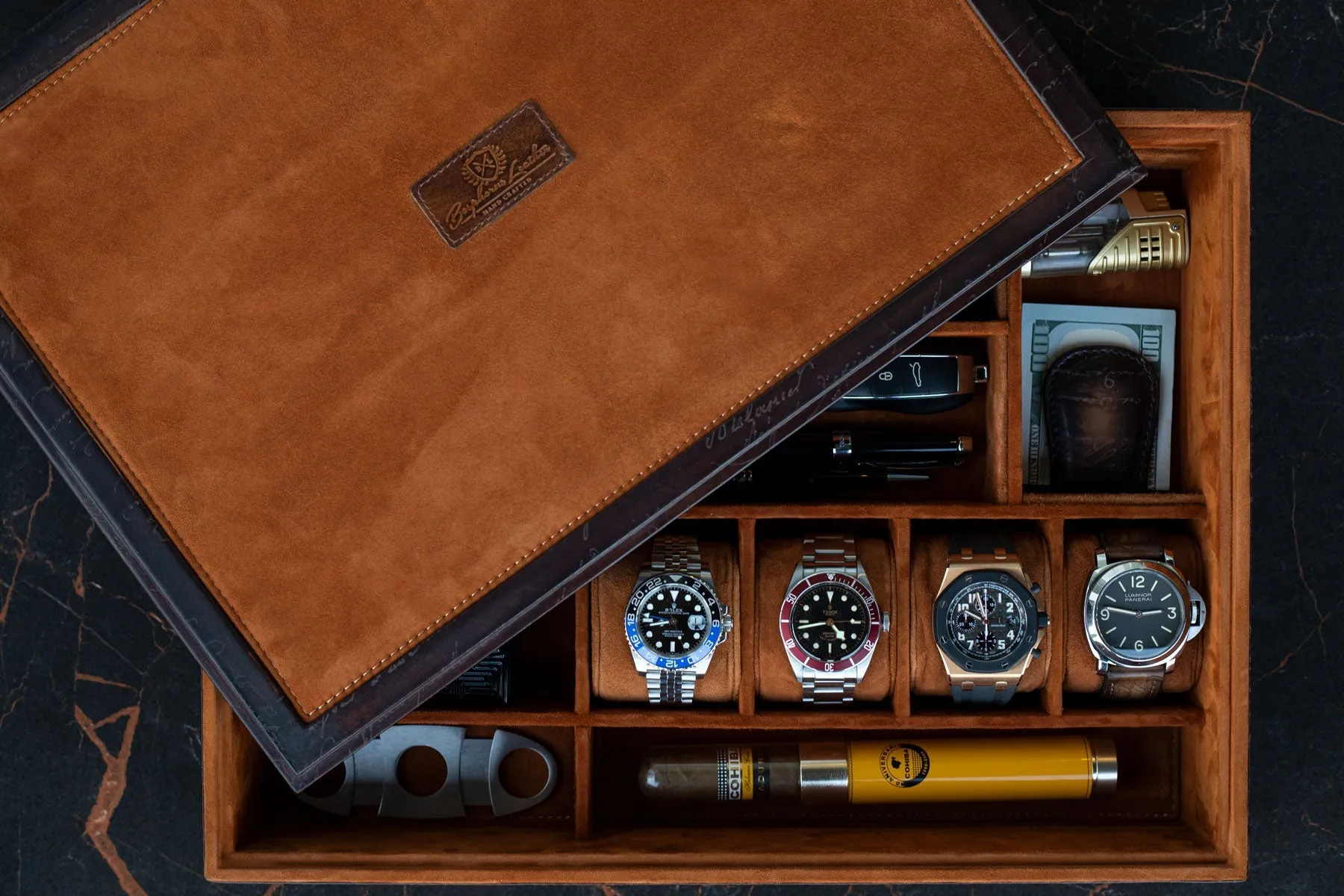 Daily Routines Tray - Parchment Patina Light Tan