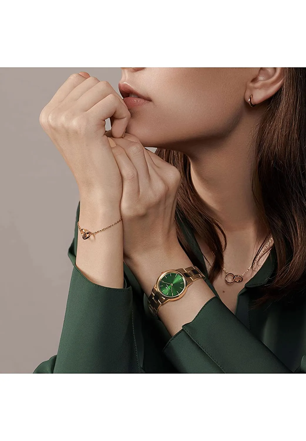 Daniel Wellington Green Dial Women Analogue Watch - DW00100421