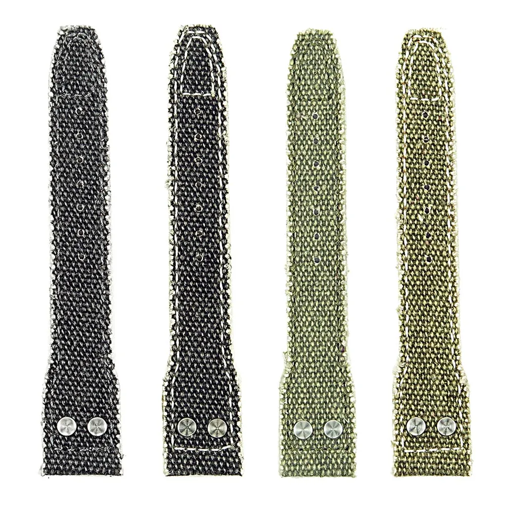 DASSARI Weave Frayed Edge Canvas Strap w/ Rivets