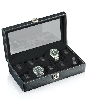 DH Watch Box With Viewing Window Solid 1 Black
