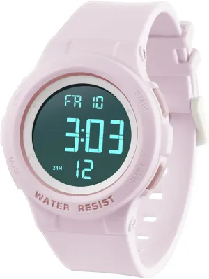 Digital Light Up Watch for Boy and Girl,Kids Watch Ages 7-16,Waterproof 5 ATM, School,Outdoor,Sports Children Watch