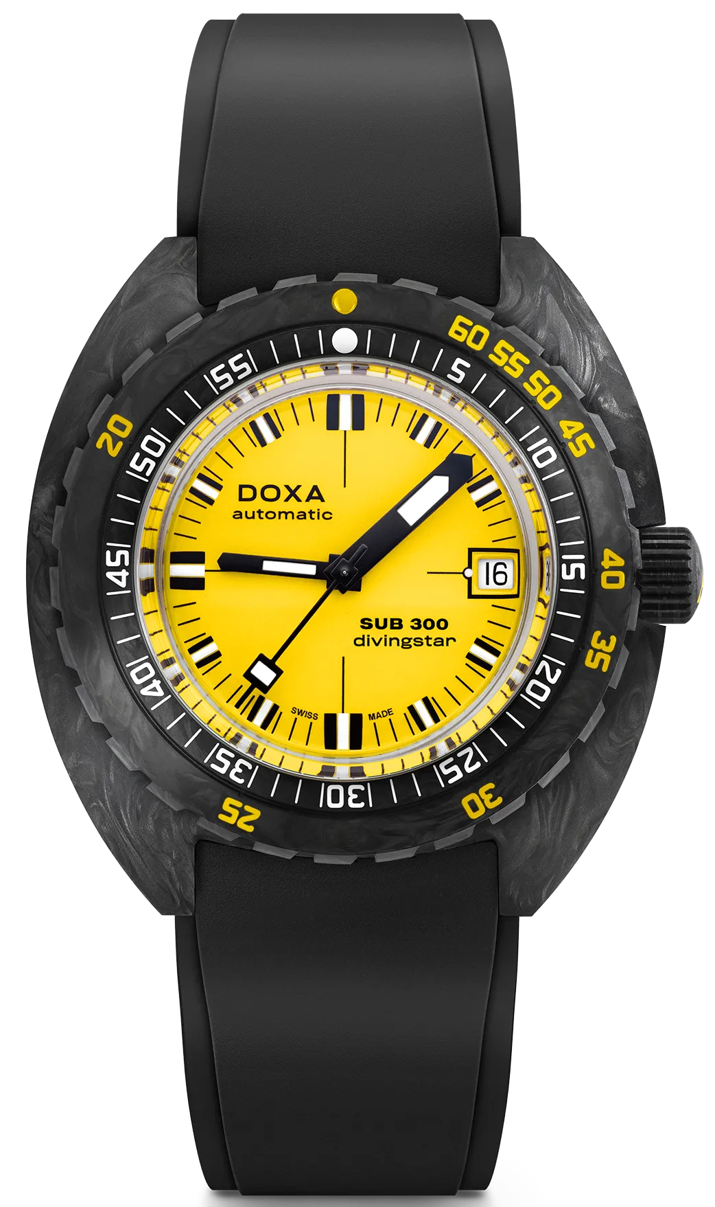 DOX Watch SUB 3 Carbon COSC Divingstar Rubber