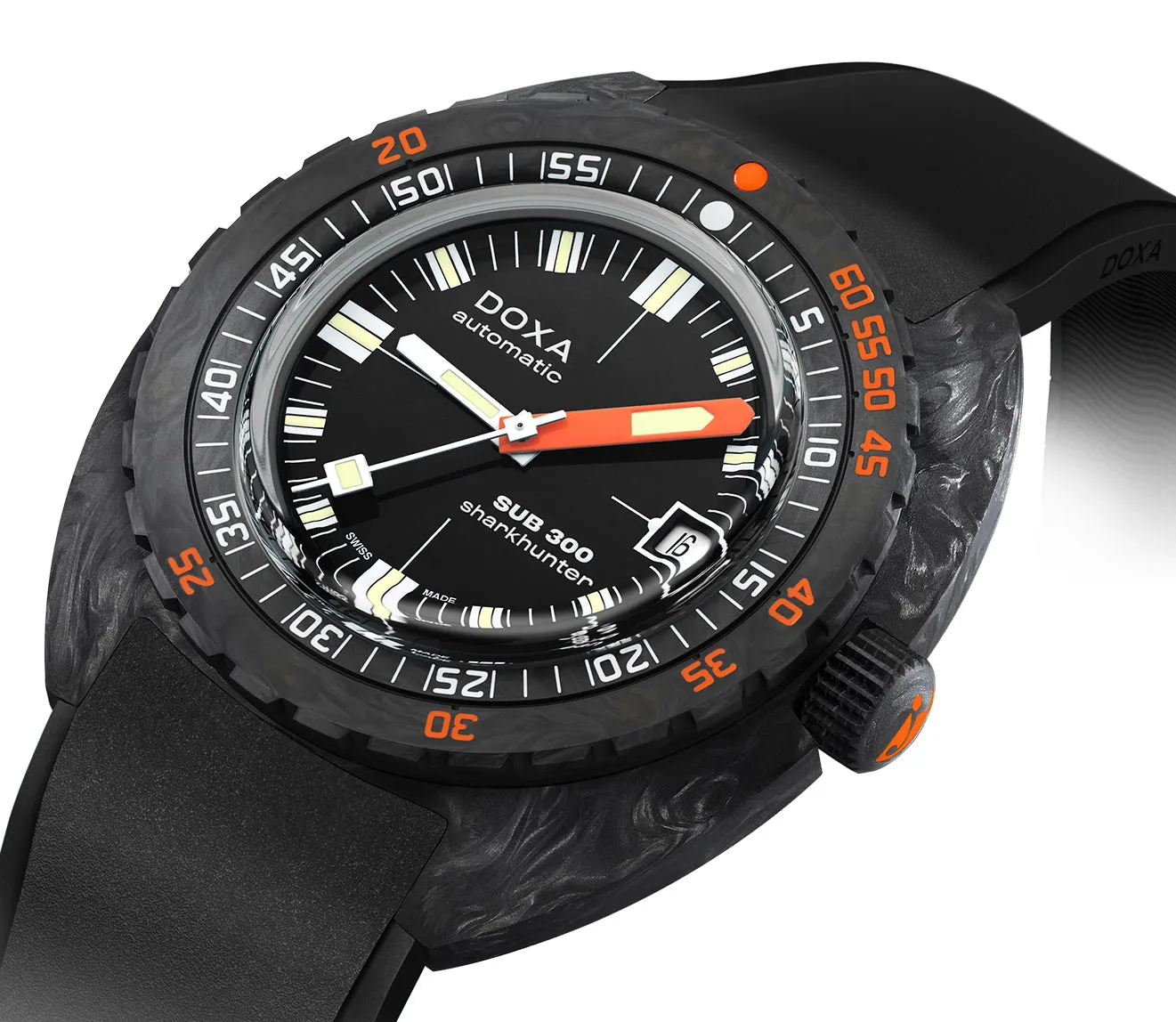 DOX Watch SUB 3 Carbon COSC Sharkhunter Rubber