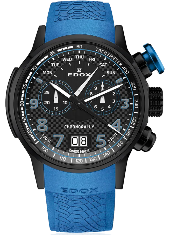 Edox Chronorally Chronograph 38001 TINNBU3 NIBU3