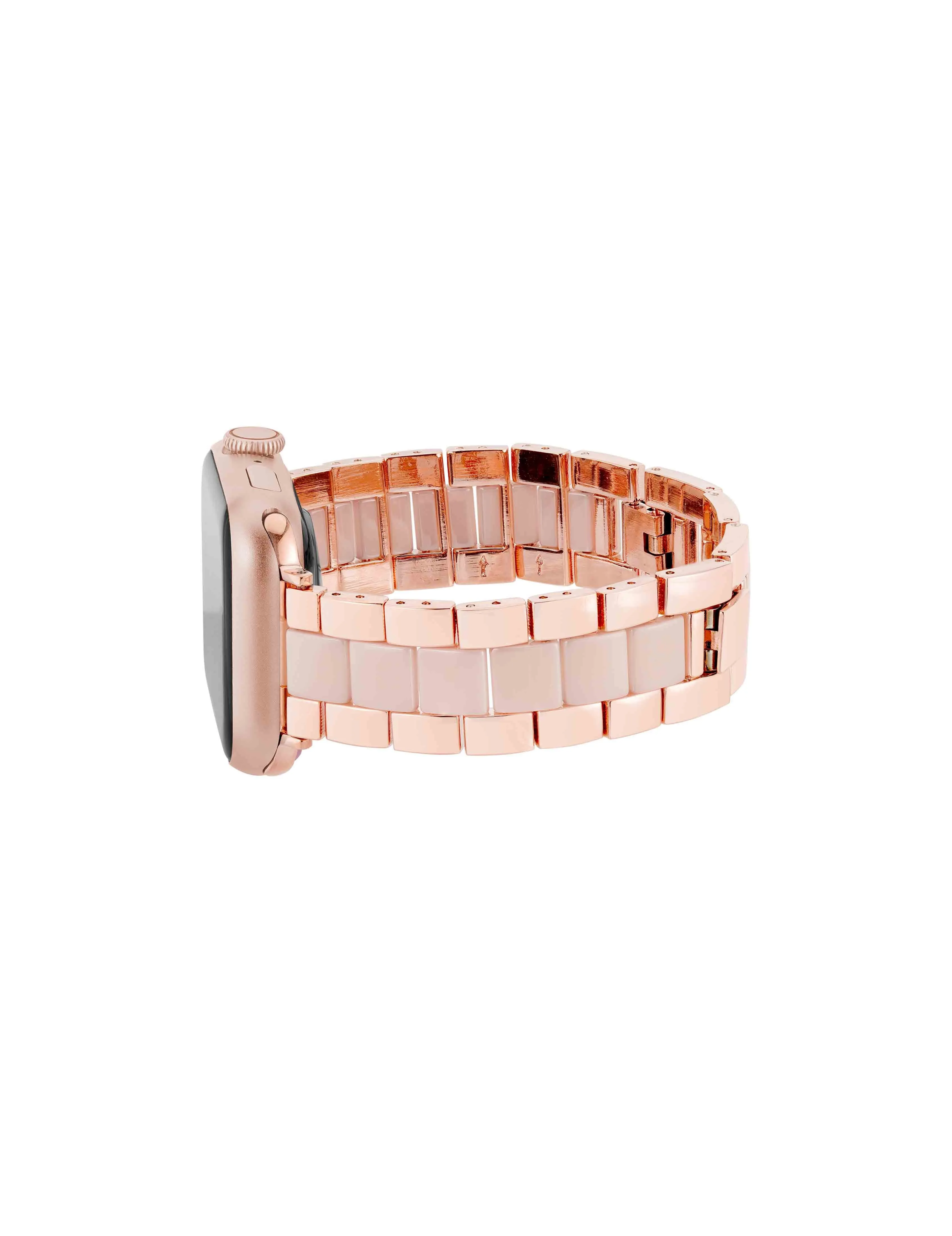 Elegant Metal and Ceramic Link Band for Apple Watch®