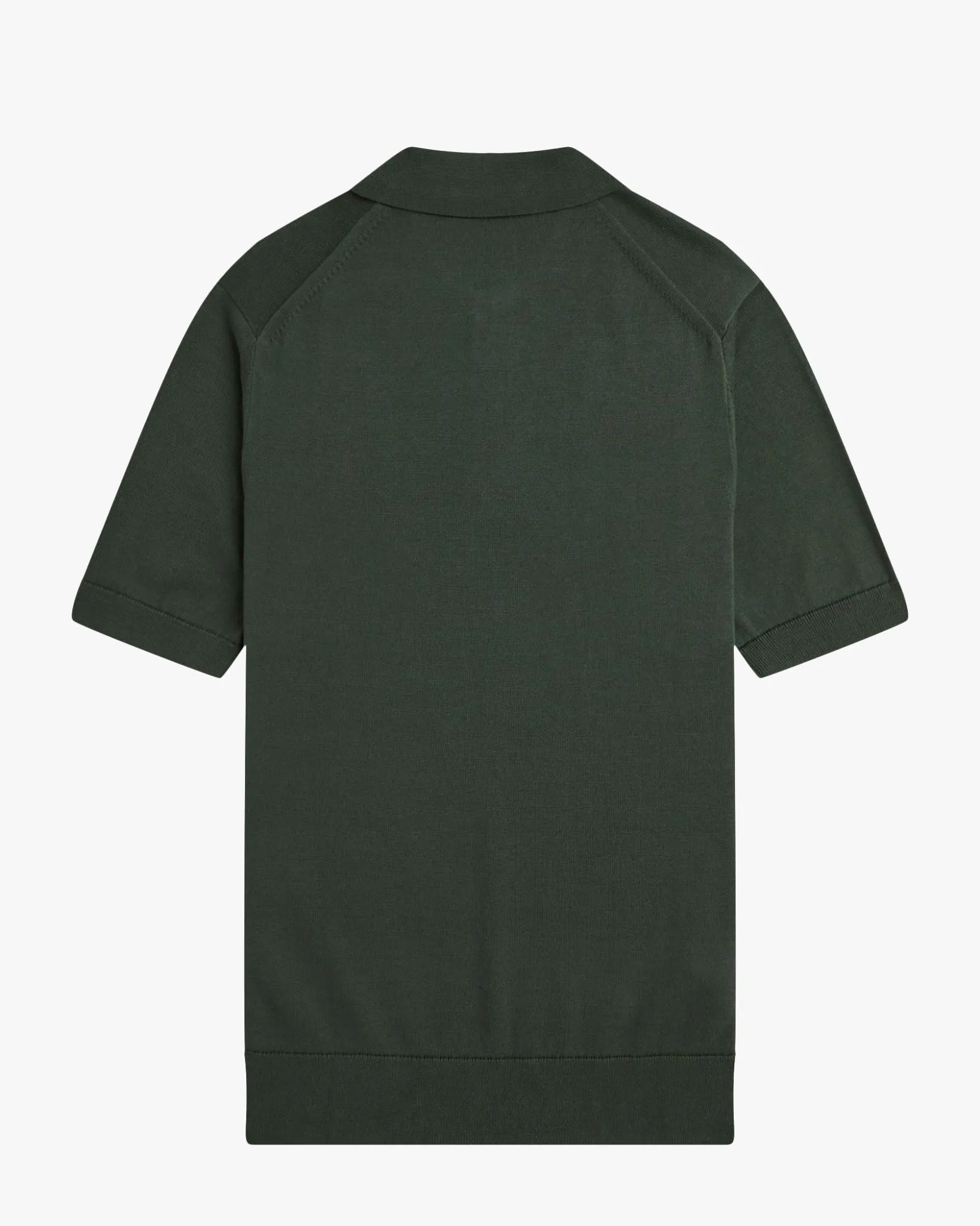 Fred Perry Cotton Knitted Polo Shirt - Court Green