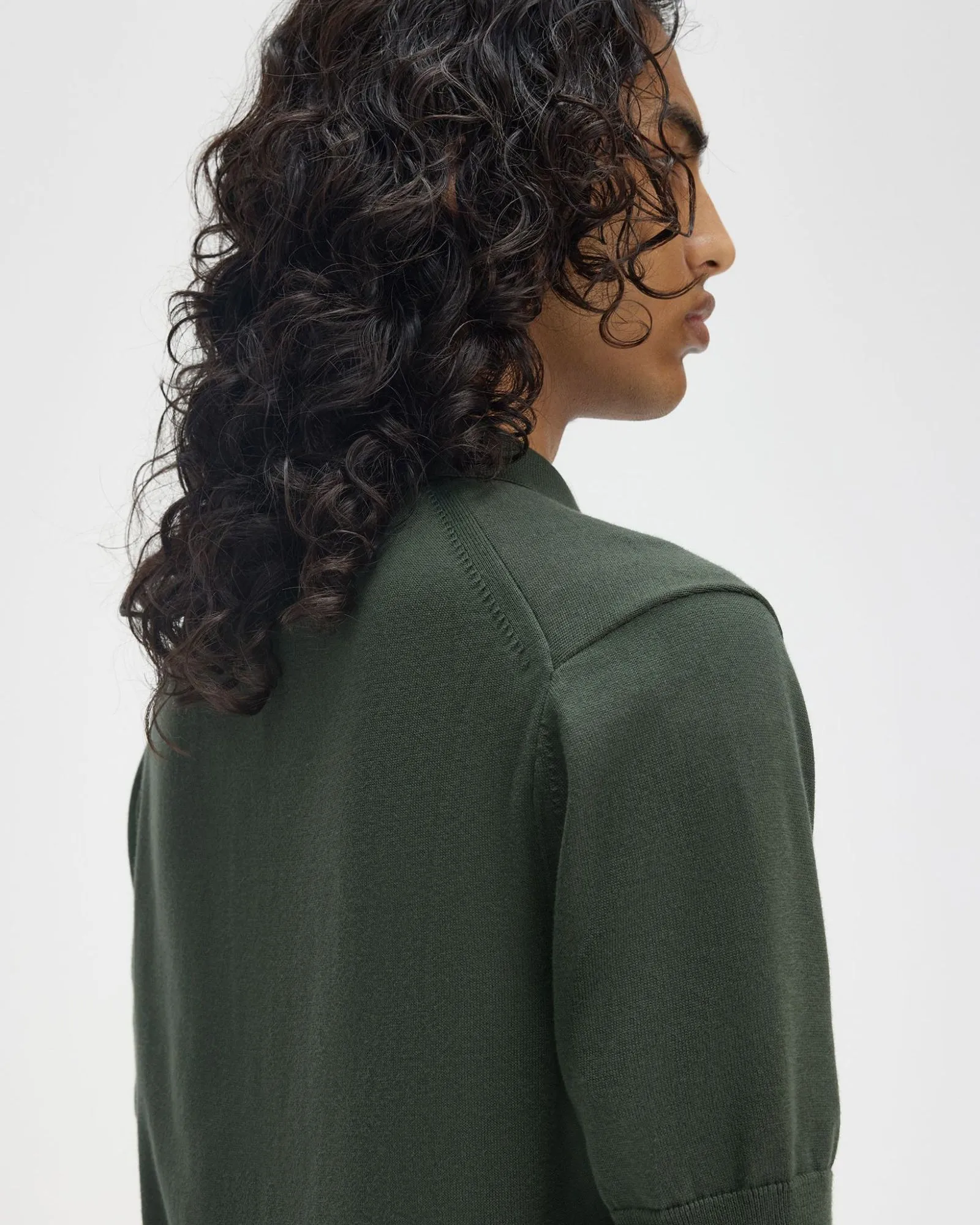 Fred Perry Cotton Knitted Polo Shirt - Court Green