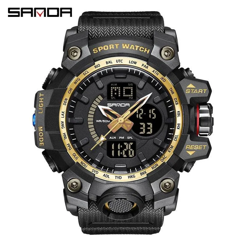 G Style New Men's Watches 50M Waterproof Shock Sports Military Quartz Watch for Male Digital Wristwatch Clock 3133