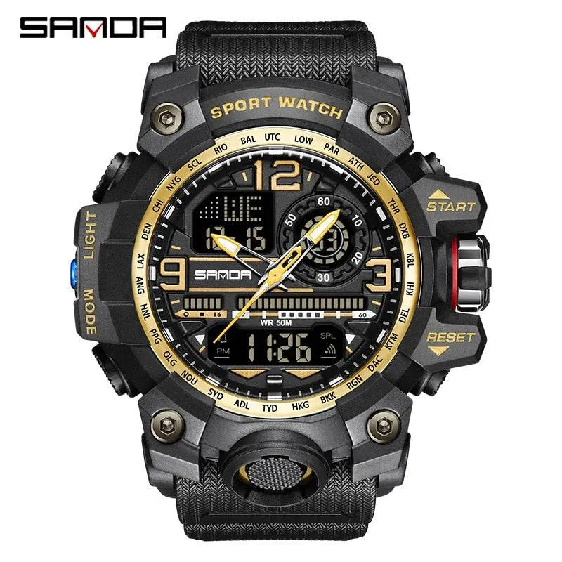 G Style New Men's Watches 50M Waterproof Shock Sports Military Quartz Watch for Male Digital Wristwatch Clock 3133