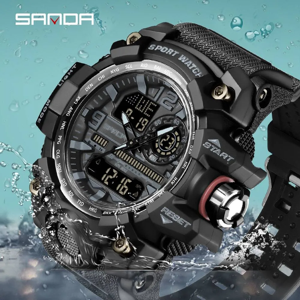 G Style New Men's Watches 50M Waterproof Shock Sports Military Quartz Watch for Male Digital Wristwatch Clock 3133