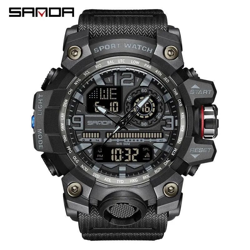 G Style New Men's Watches 50M Waterproof Shock Sports Military Quartz Watch for Male Digital Wristwatch Clock 3133