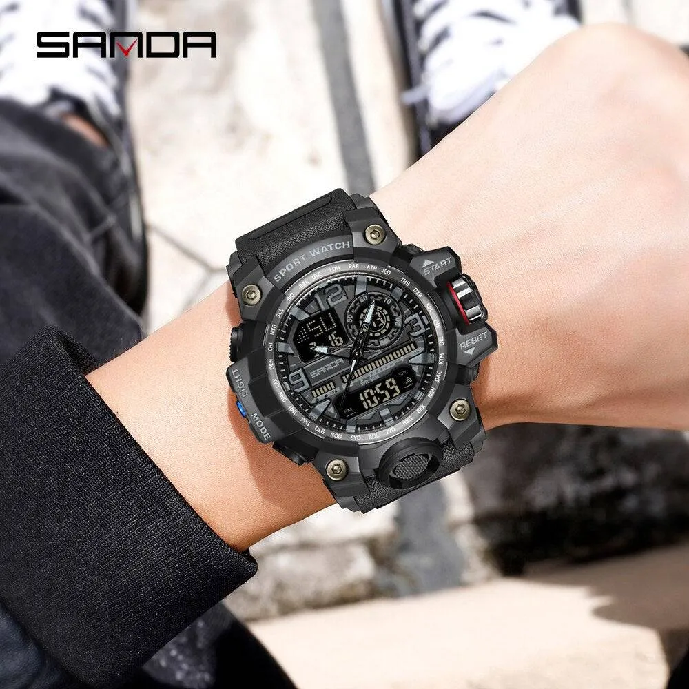 G Style New Men's Watches 50M Waterproof Shock Sports Military Quartz Watch for Male Digital Wristwatch Clock 3133
