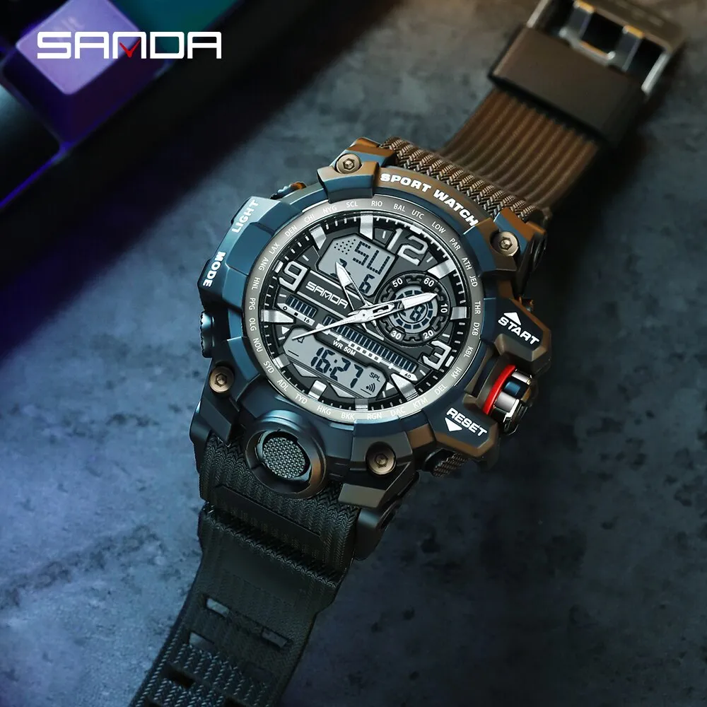 G Style New Men's Watches 50M Waterproof Shock Sports Military Quartz Watch for Male Digital Wristwatch Clock 3133