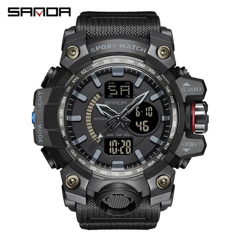 G Style New Men's Watches 50M Waterproof Shock Sports Military Quartz Watch for Male Digital Wristwatch Clock 3133