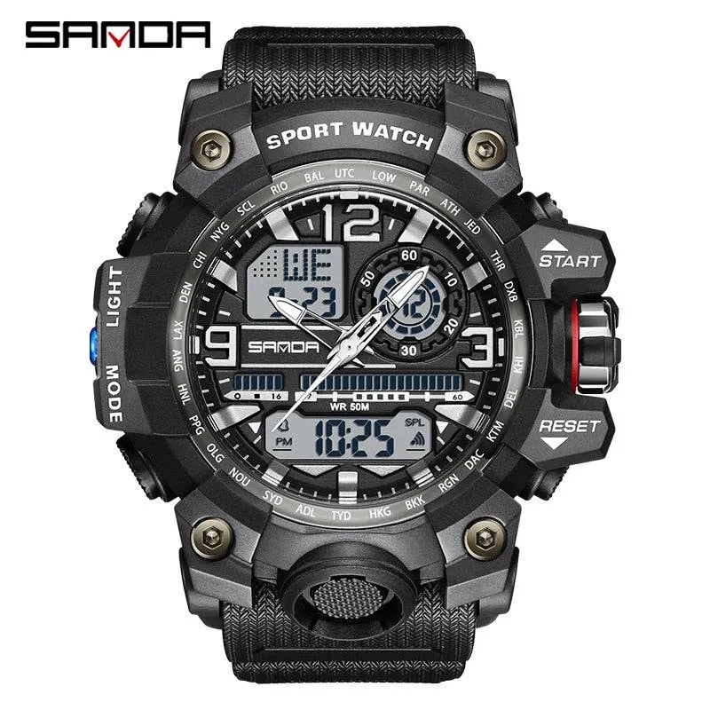 G Style New Men's Watches 50M Waterproof Shock Sports Military Quartz Watch for Male Digital Wristwatch Clock 3133