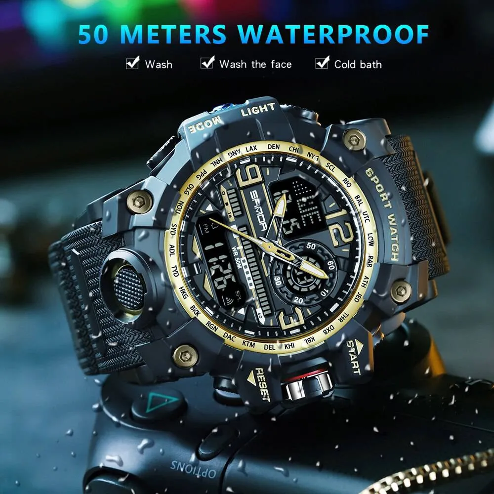 G Style New Men's Watches 50M Waterproof Shock Sports Military Quartz Watch for Male Digital Wristwatch Clock 3133
