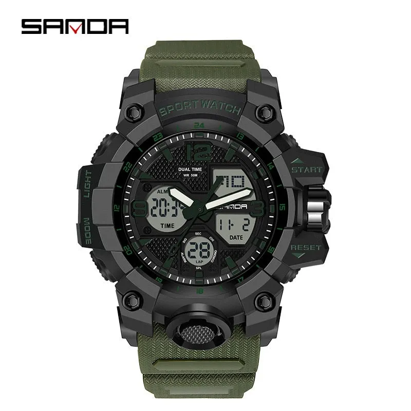 G Style New Men's Watches 50M Waterproof Shock Sports Military Quartz Watch for Male Digital Wristwatch Clock 3133