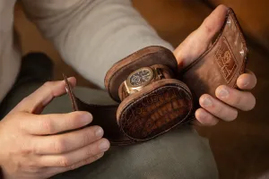 Galata Watch Roll - Alligator Brown For 1 Watch