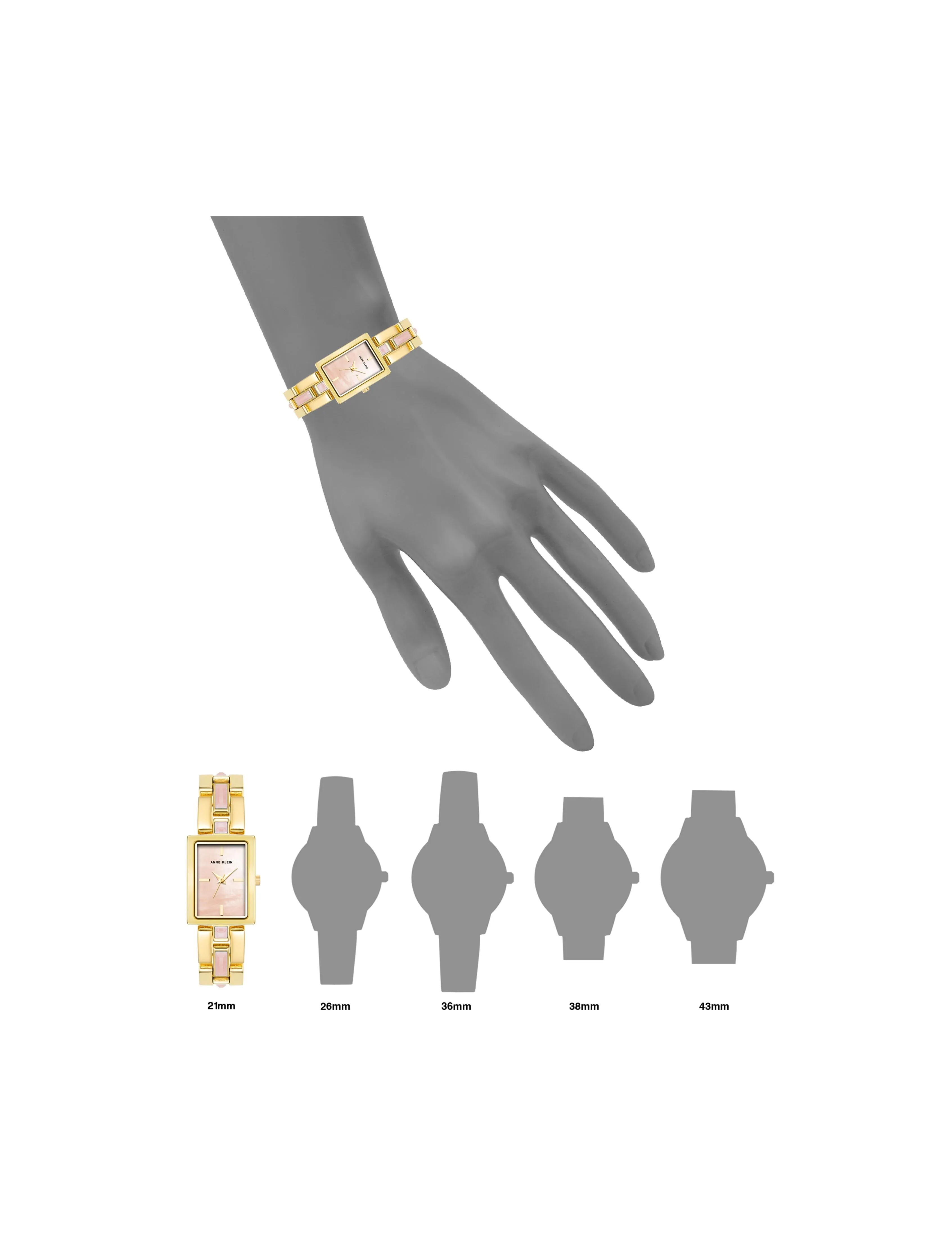 Gemstone Accented Bracelet Watch