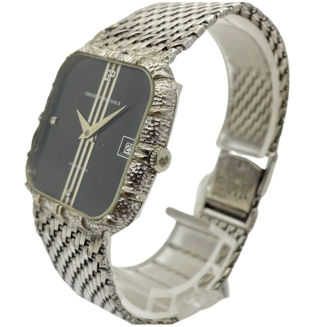 Girard Perregaux 925 Silver Gyromatic 34mm Watch