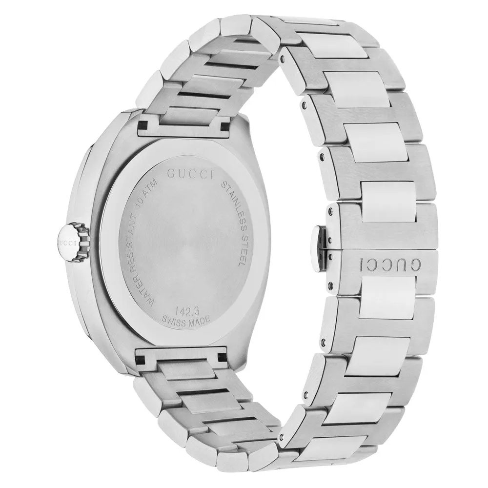 Gucci GG2570 41mm Sunray Black Dial Gents Bracelet Watch YA142301