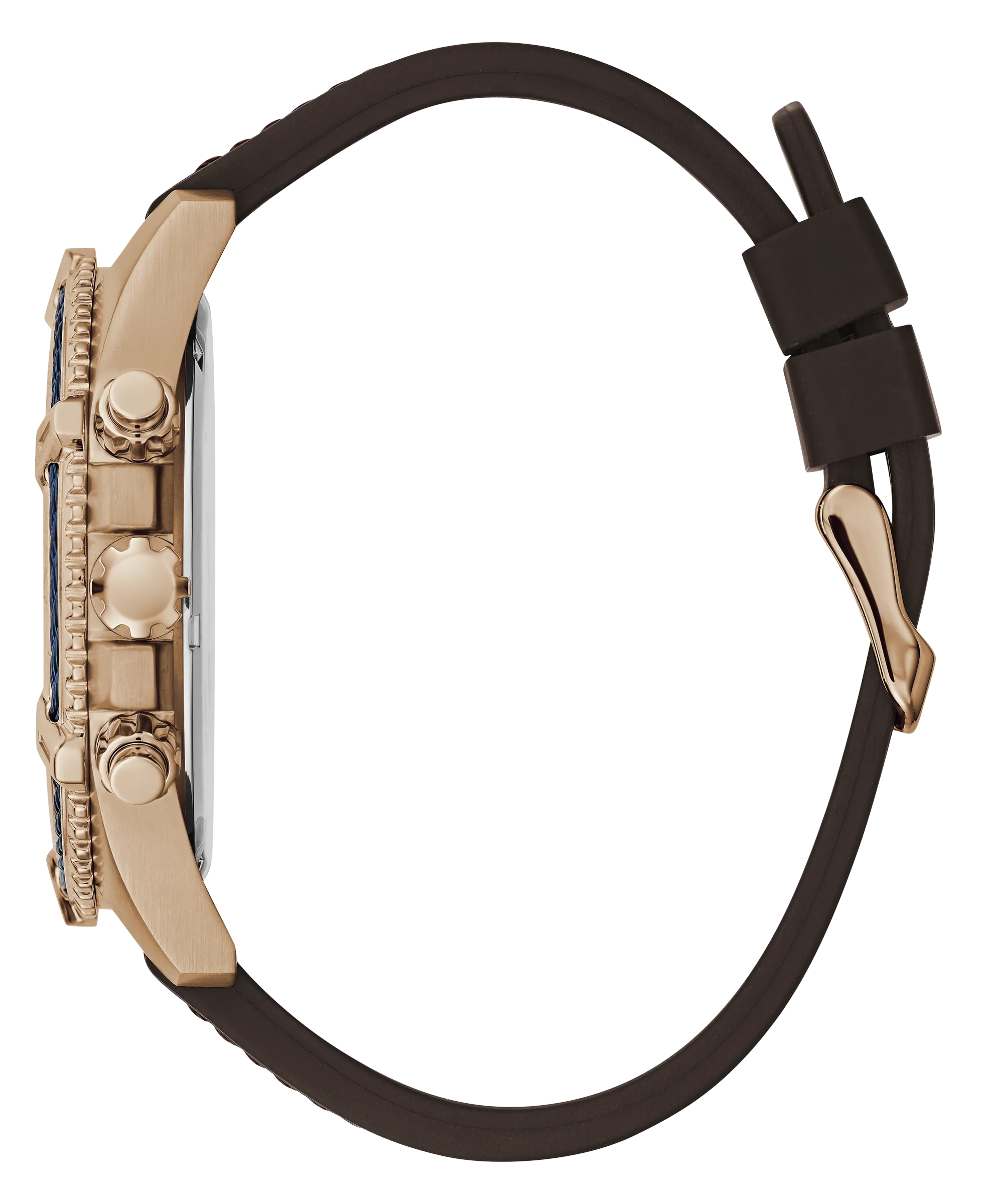 Guess Mens Rose Gold/Brown Multi-function Watch - GW0053G4
