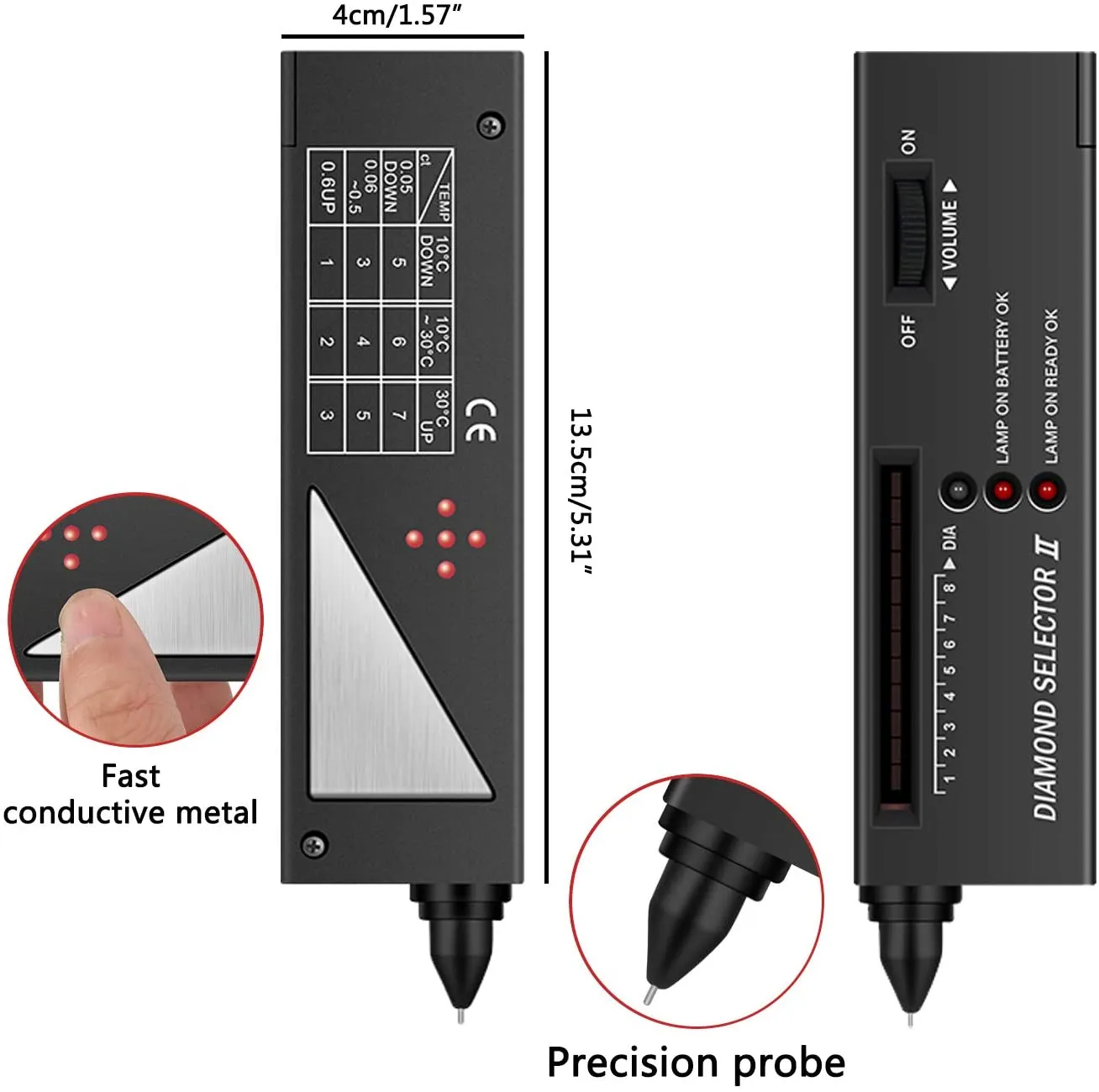High Accuracy Diamond Tester Pen Professional Gem Tester
