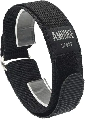 Hook & Loop Nylon Sport Watch Band-Waterproof Outdoor Watch Strap for Men or Women-Choice of Color & Width (18mm, 20mm, 22mm)