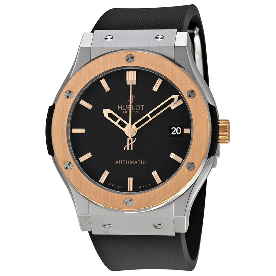 Hublot Classic Fusion Black Dial Black Rubber Men's Watch 511.NO.1180.RX