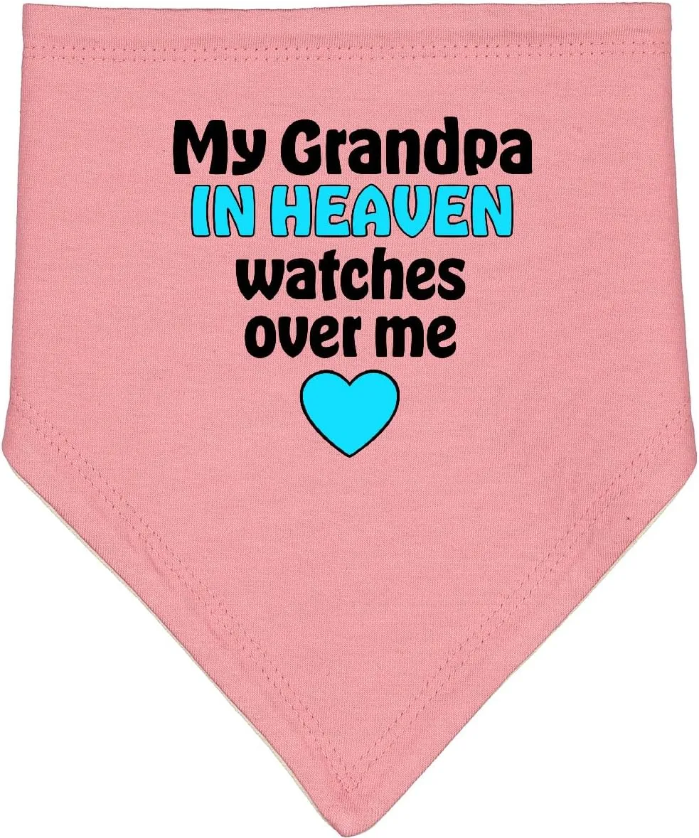 inktastic My Grandpa in Heaven Watches over Me Baby Bandana Bib