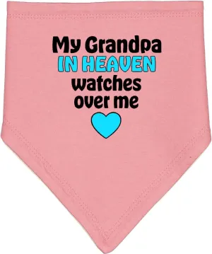 inktastic My Grandpa in Heaven Watches over Me Baby Bandana Bib