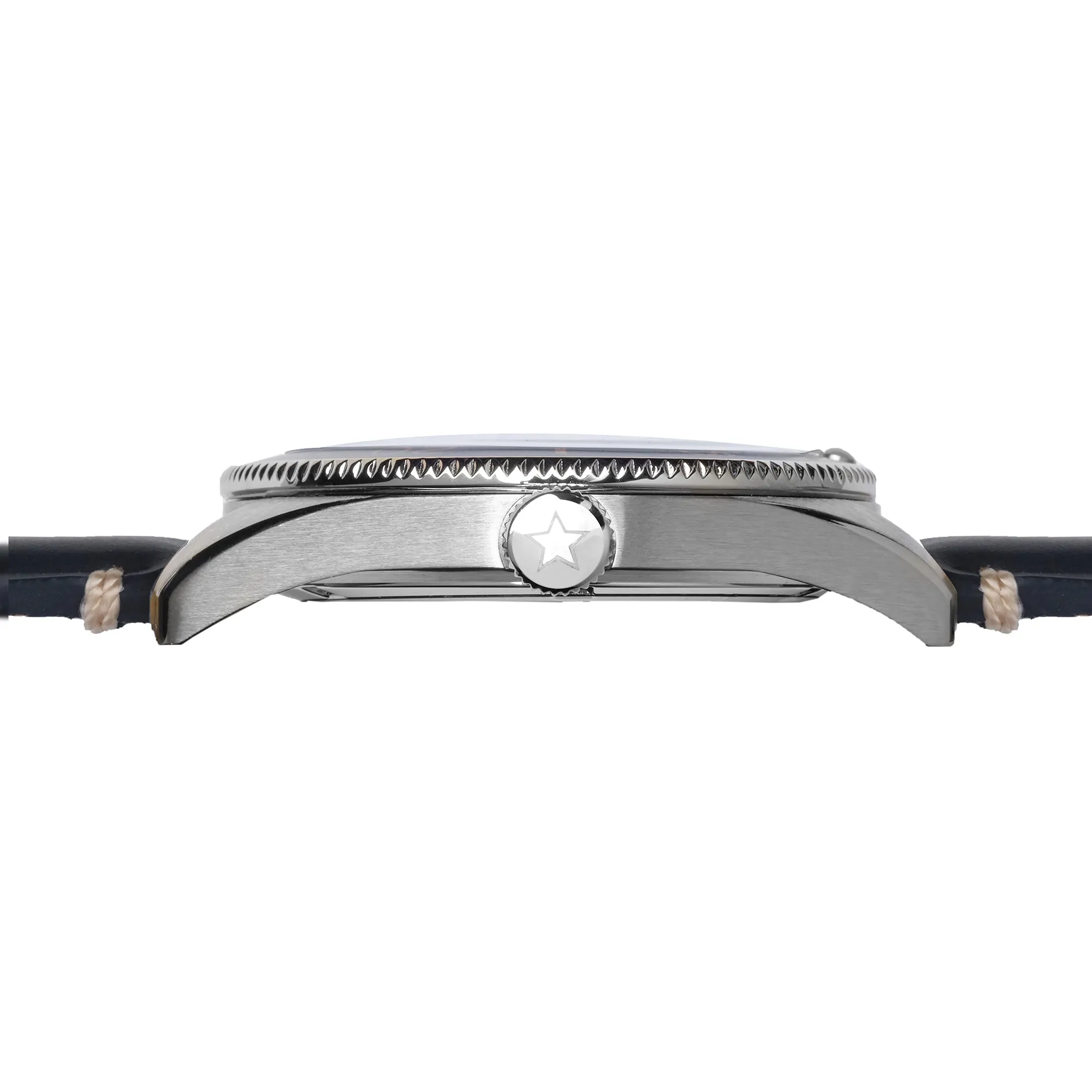 Iron Will. Blue Dial. Black Leather Strap. SG-0012-03