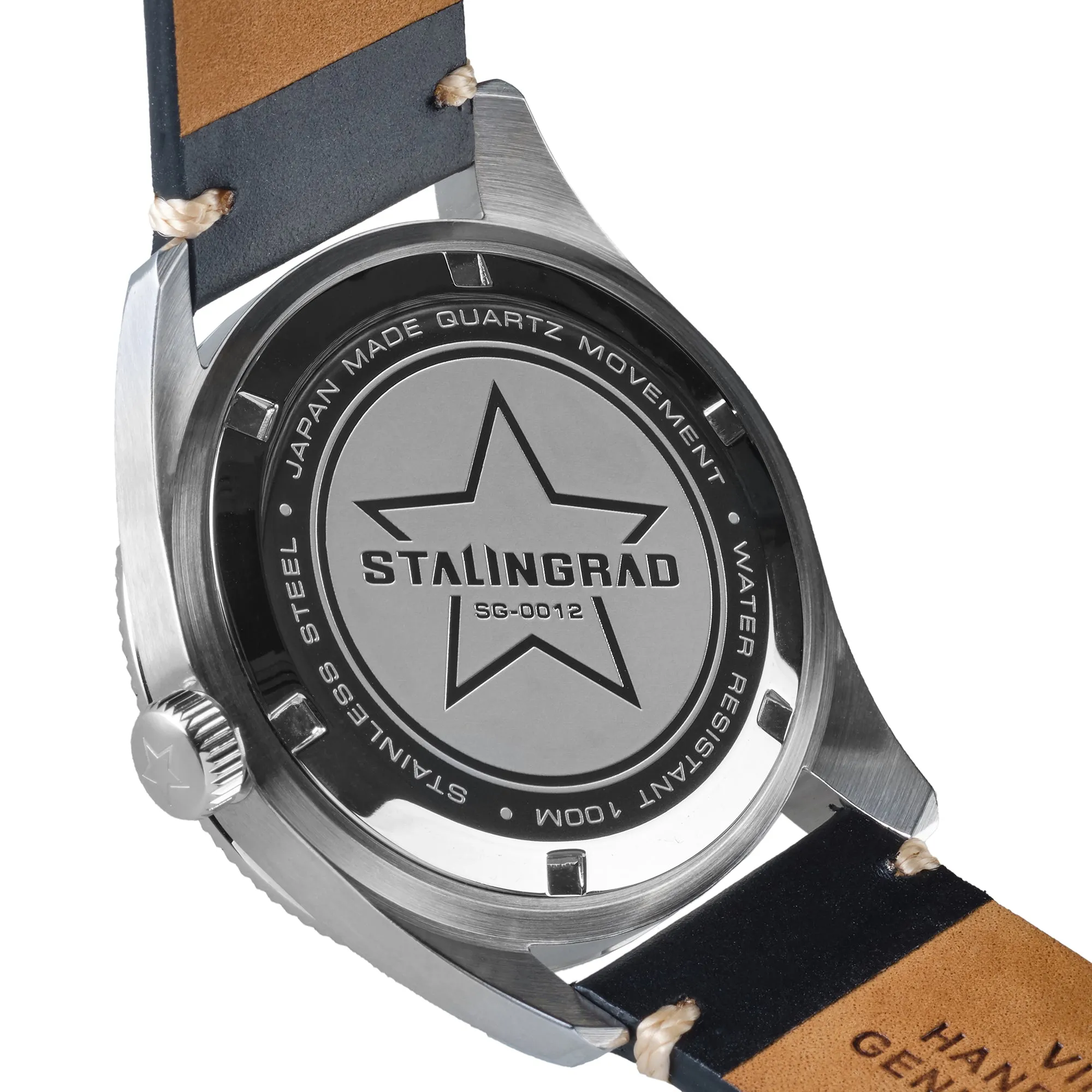Iron Will. Blue Dial. Black Leather Strap. SG-0012-03
