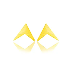 Korea Style Geometric Chevron V Shaped Pendientes