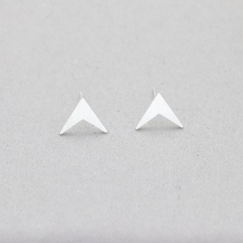Korea Style Geometric Chevron V Shaped Pendientes