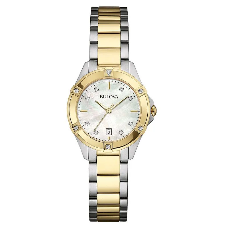 Ladies Bulova Two Tone Diamond Watch - 98w217