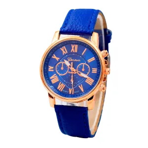 Leather Watch Bands Roman Numerals Faux Leather WristWatch For Women best Quartz Watch best Stylish analog Watches