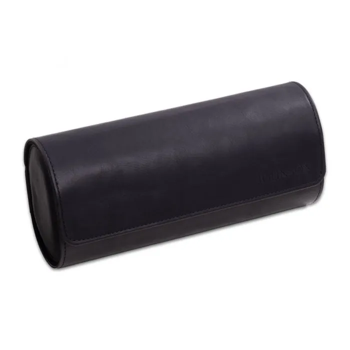 Leather Watch Roll - Black