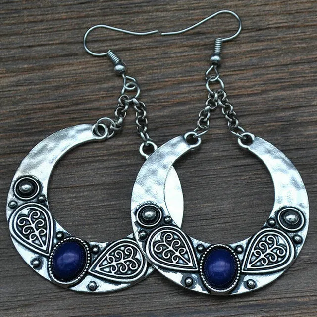 LOVBEAFAS 2017 Fashion Boho Big Drop Earrings For Women Jewelry Brinco Carved Vintage Tibetan Silver Bohemian Long Earrings