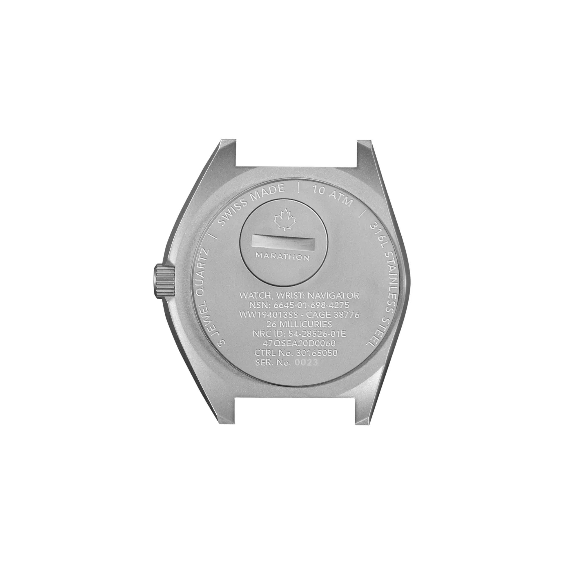 Marathon 41MM STEEL NAVIGATOR - W/ DATE - (SSNAV-D) - ON BALLISTIC NYLON