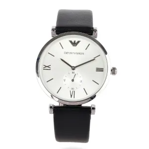 Men's Luigi Chronograph Black Leather Watch