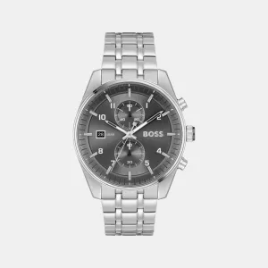 Men's Quartz Chronograph Grey Dial Stainless Steel Watch 1514151