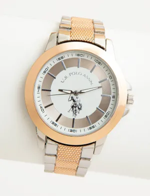 MEN'S TWO TONE CLASSIC LINK DRESS WATCH