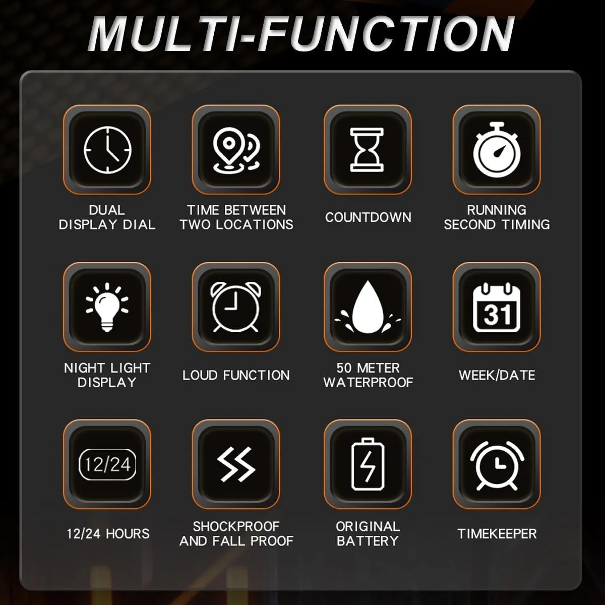 Men's Watch Fashion Digital Analog Watches Waterproof Sport Wristwatch Military Tactical Watches Causal Quartz Dress Wrist Watch with LED Stopwatch Countdown Alarm Curved Screen Relojes para Hombres