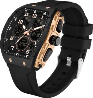 Men's Watch Fashion Digital Analog Watches Waterproof Sport Wristwatch Military Tactical Watches Causal Quartz Dress Wrist Watch with LED Stopwatch Countdown Alarm Curved Screen Relojes para Hombres