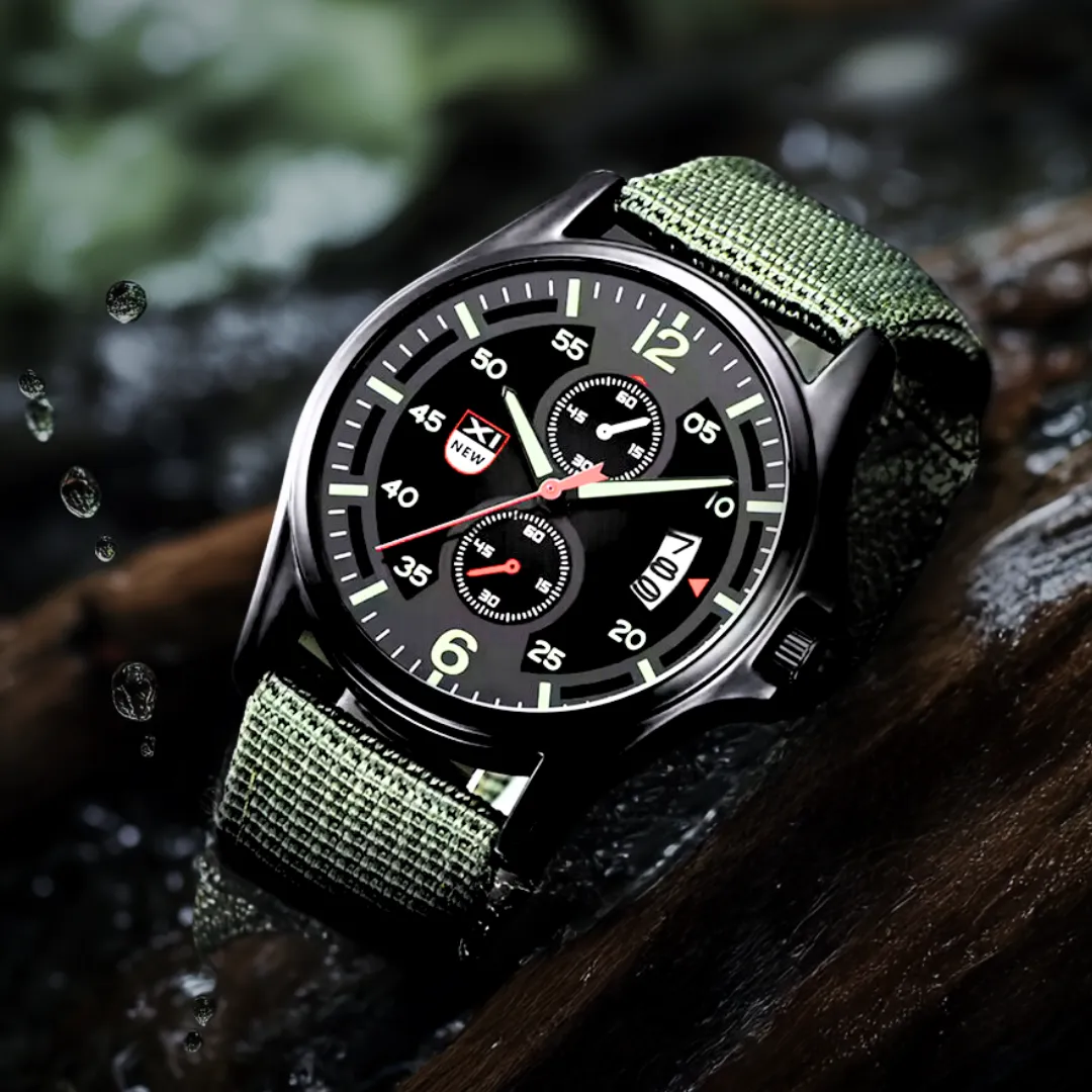 Military-Style Quartz Sports Watch