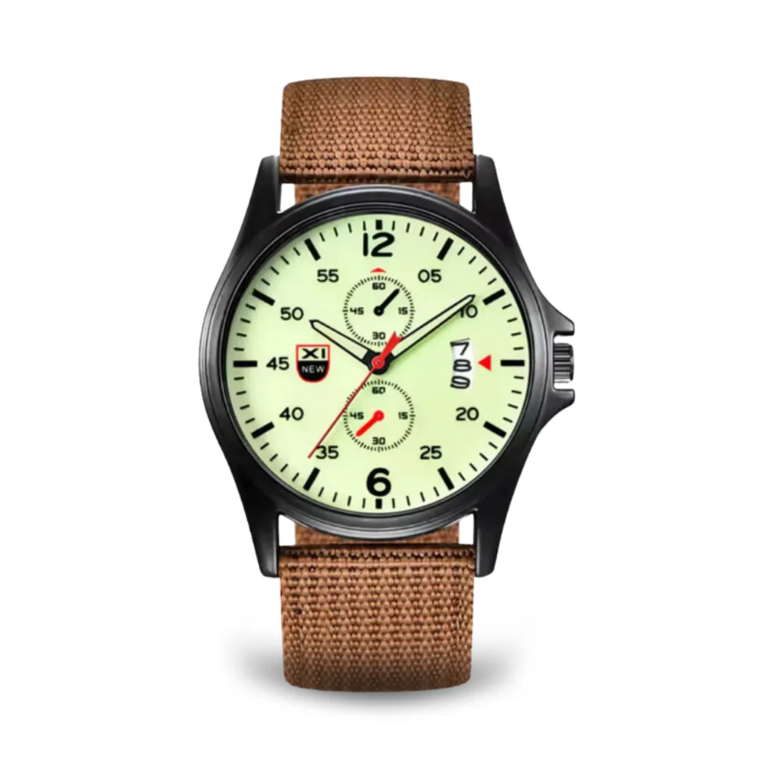Military-Style Quartz Sports Watch