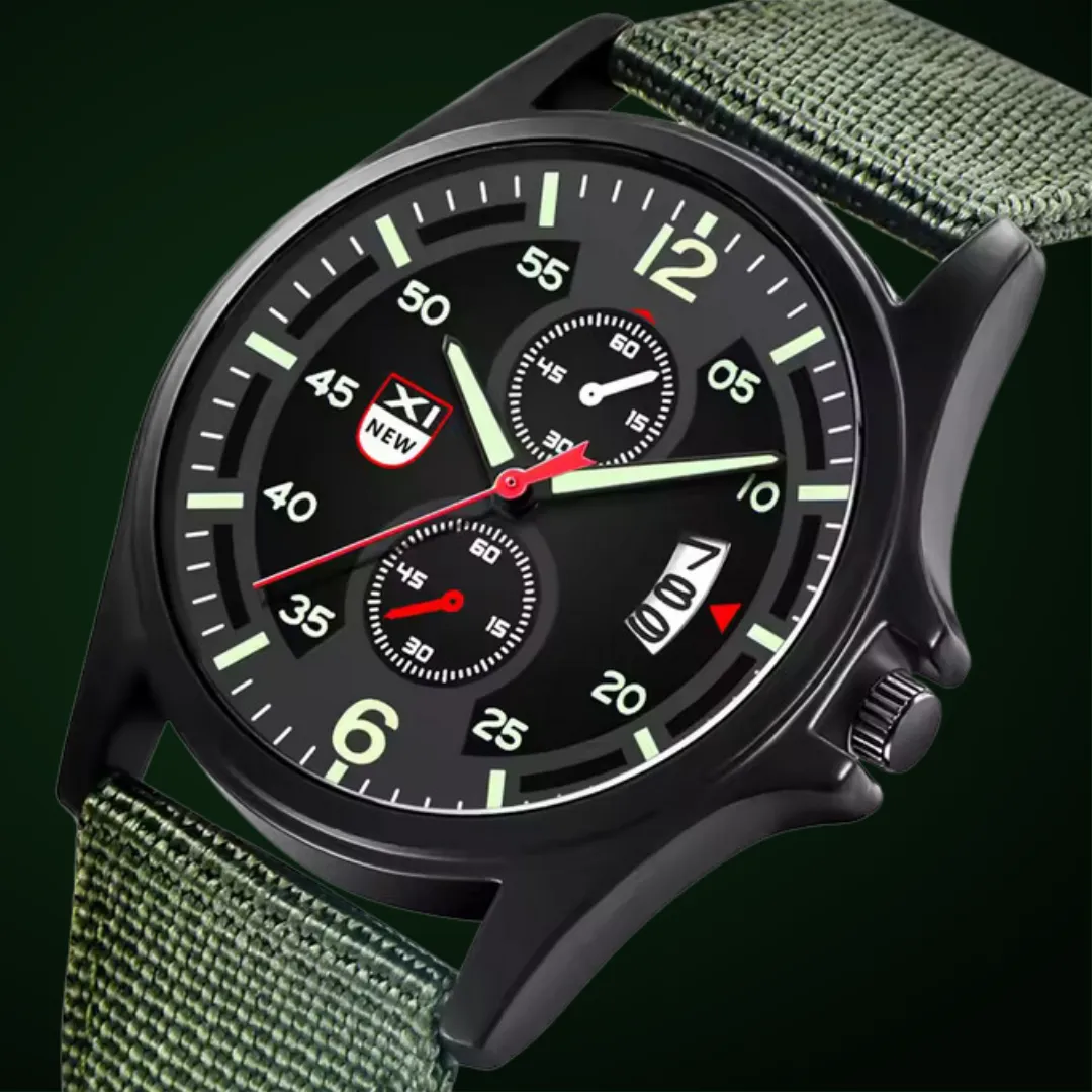 Military-Style Quartz Sports Watch